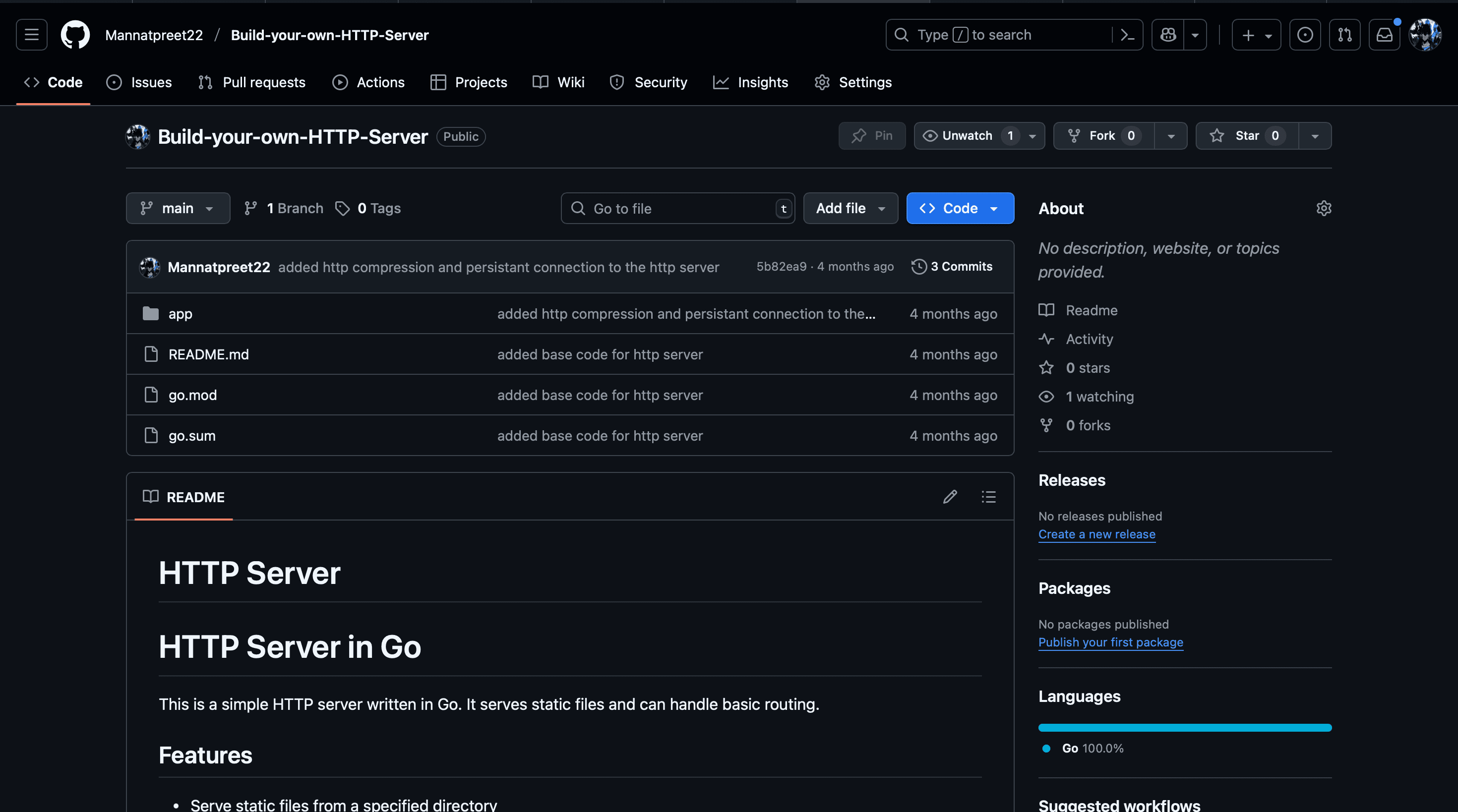 HTTP Server from Scratch screenshot